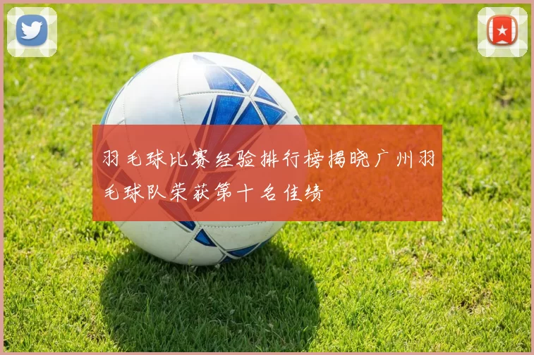 羽毛球比赛经验排行榜揭晓广州羽毛球队荣获第十名佳绩
