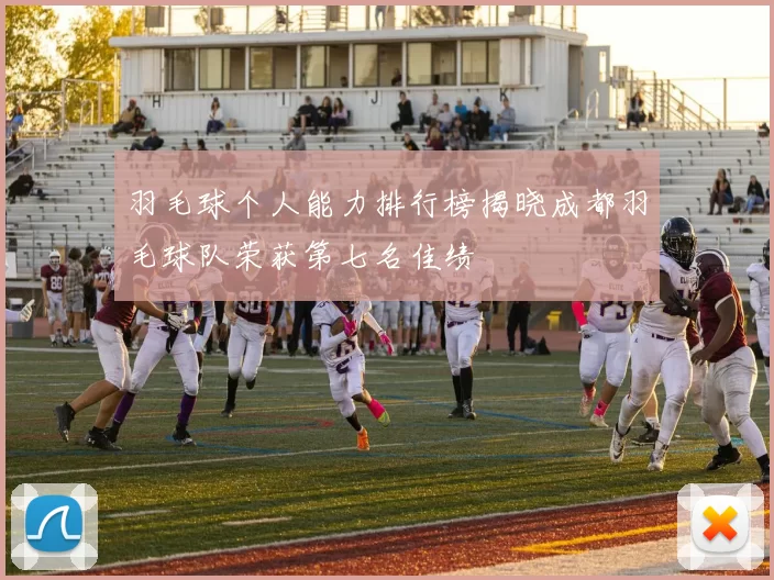 羽毛球个人能力排行榜揭晓成都羽毛球队荣获第七名佳绩
